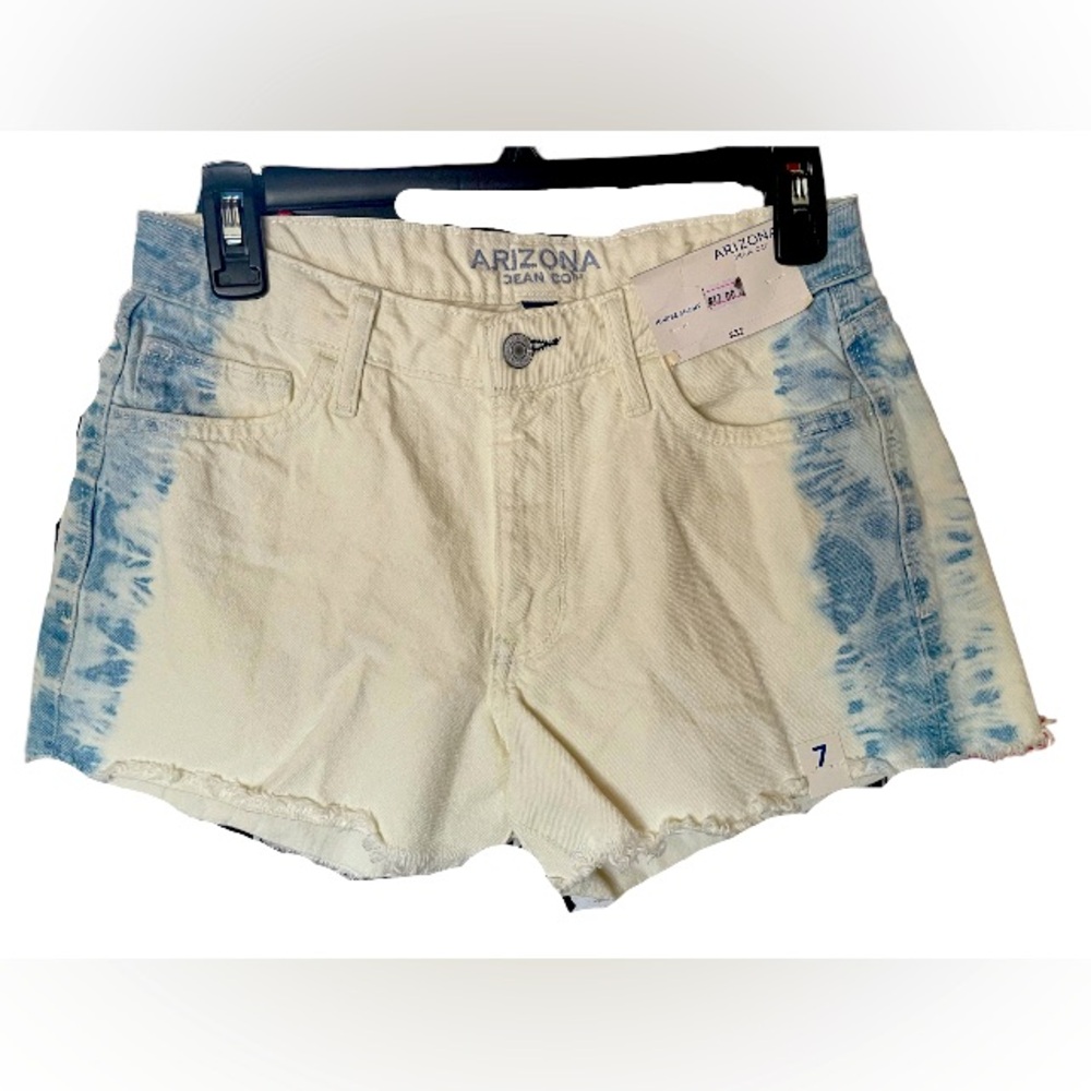 Arizona Jean Hi-Rise Short white & Blue Size 7